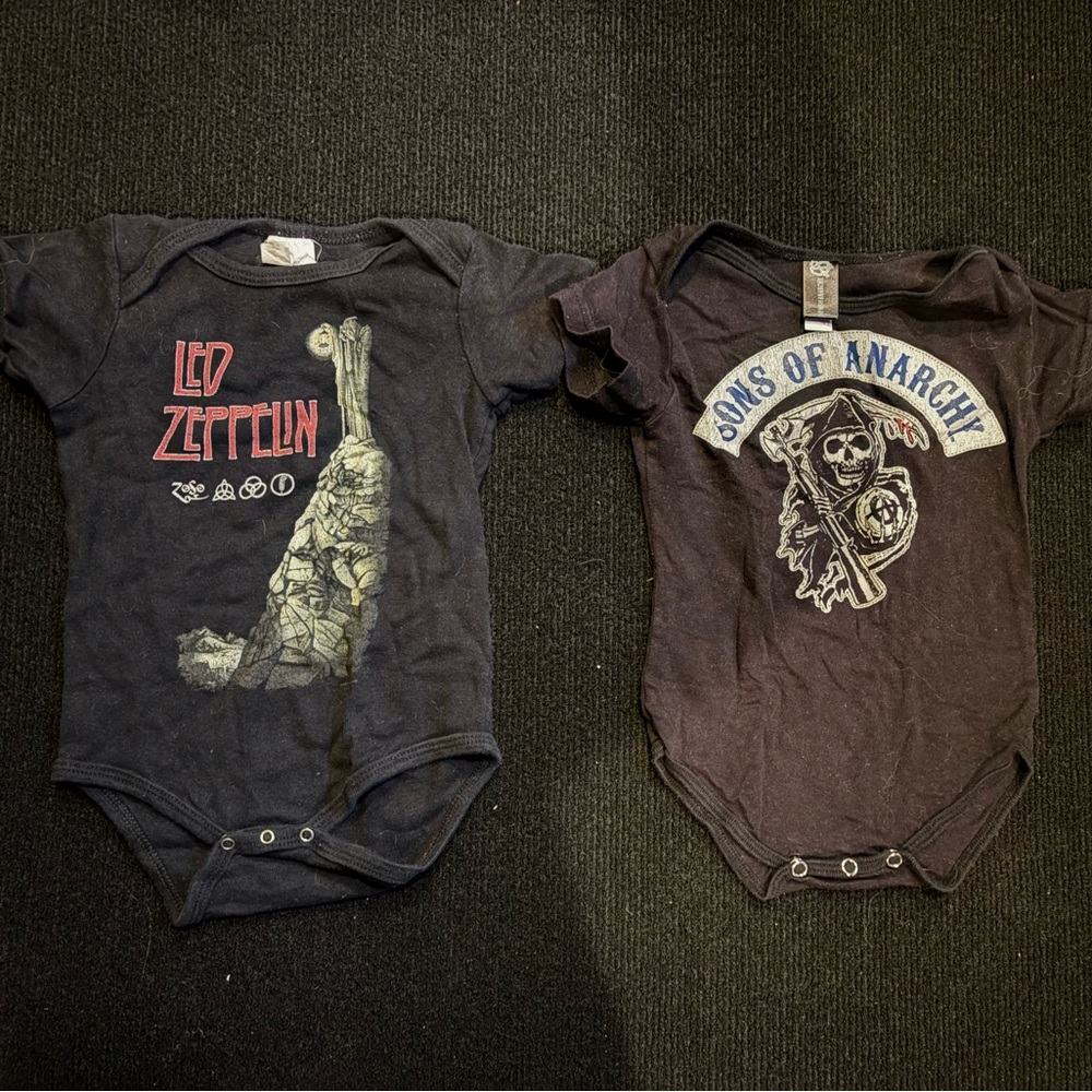 Edgy kids onesies